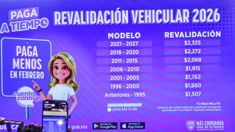 Dan a conocer costos y descuentos de la Revalidación Vehicular 2026