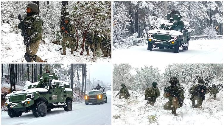 Despliegue en la nieve… comparte SEDENA fotos en Gpe y Calvo
