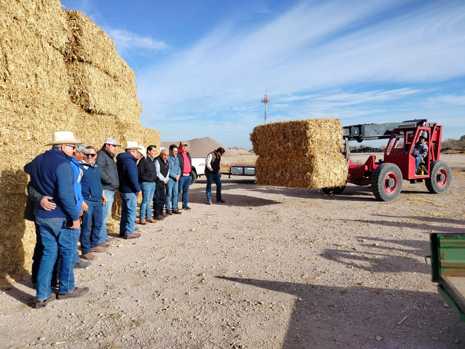 Entrega Gobierno del Estado apoyo de forraje a productores de Delicias