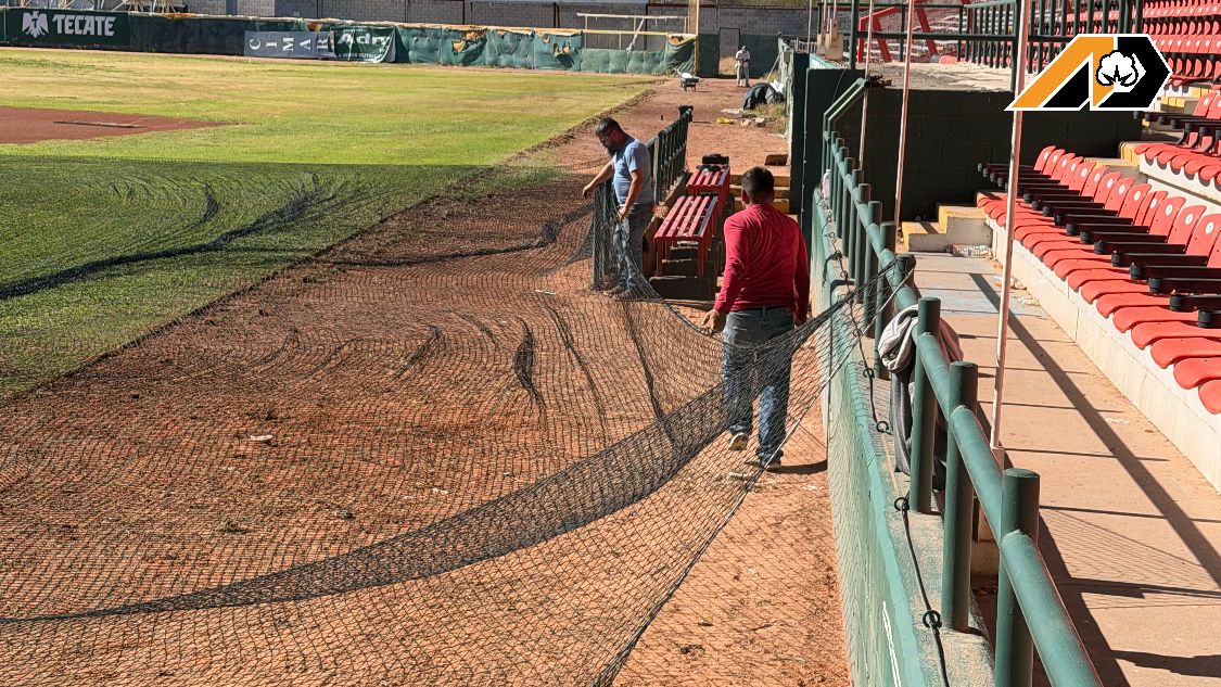 Inician trabajos de reposición total de malla en el Gran Estadio Delicias