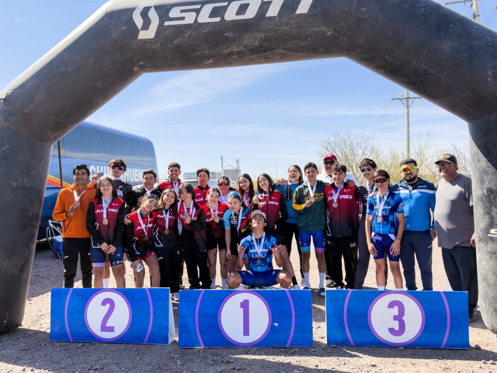 Delicias cierra su participación en la Olimpiada Estatal de Ciclismo con 10 medallas y cifra histórica de 148