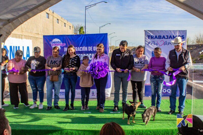 Entregan JMAS y alcaldesa pavimentación de calle