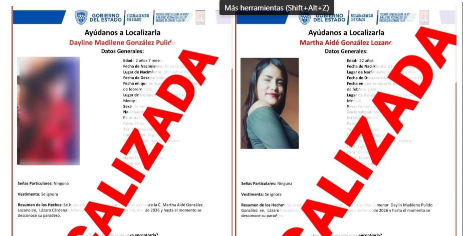 ???? ¡LOCALIZADAS EN MEOQUI! ???? Aparecen Martha Aidé y su pequeña hija; están sanas y salvas. ????