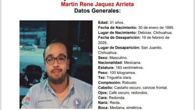 Desaparece deliciense en San Juanito; es vendedor de refacciones