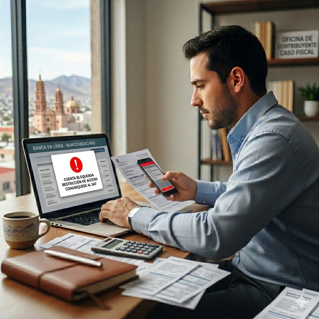 Embargo de cuentas bancarias por el SAT en 2026: cuándo puede hacerlo y cómo evitarlo Cuenta bancaria bloqueada por adeudo fiscal del SAT en 2026