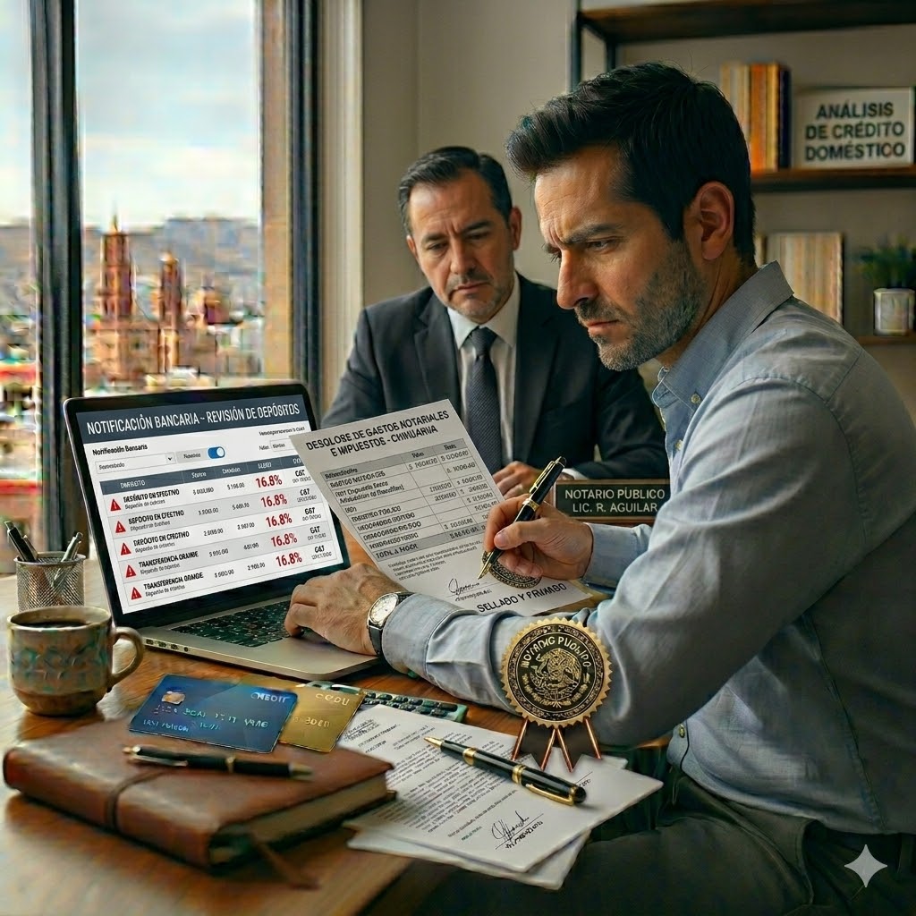 Registro Público de la Propiedad en Chihuahua 2026: cómo consultar gravámenes y proteger tu patrimonio Persona consultando el Registro Público de la Propiedad en Chihuahua 2026 con documentos de escritura