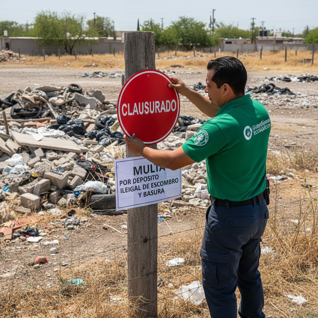 Multas de hasta $50,000 MXN por tirar escombro en Chihuahua y Delicias 2026