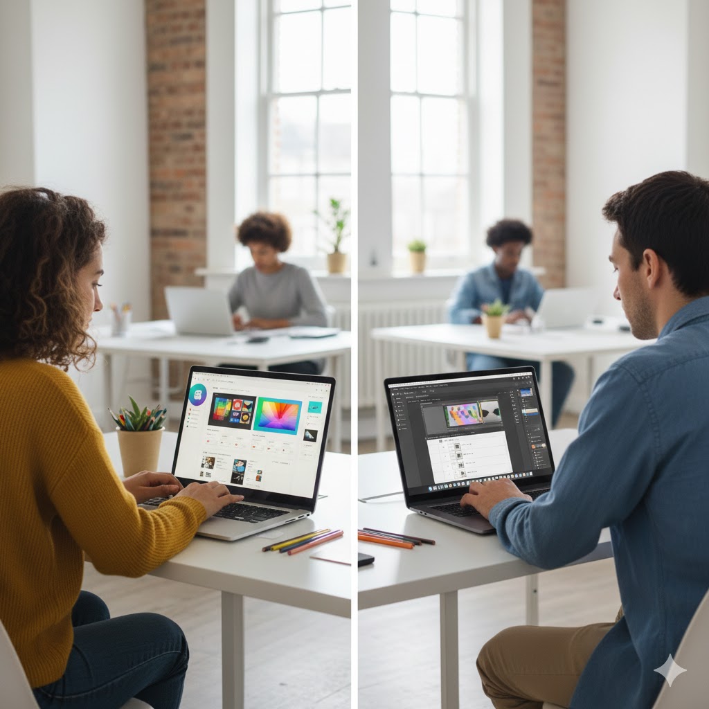 Canva o Adobe Express, la decisión que define si tu publicidad se ve profesional o amateur