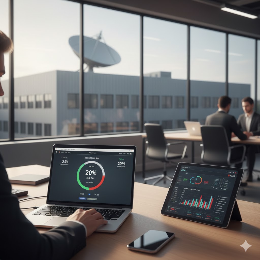 Internet satelital para empresas: Starlink vs. Fibra Óptica en zonas industriales