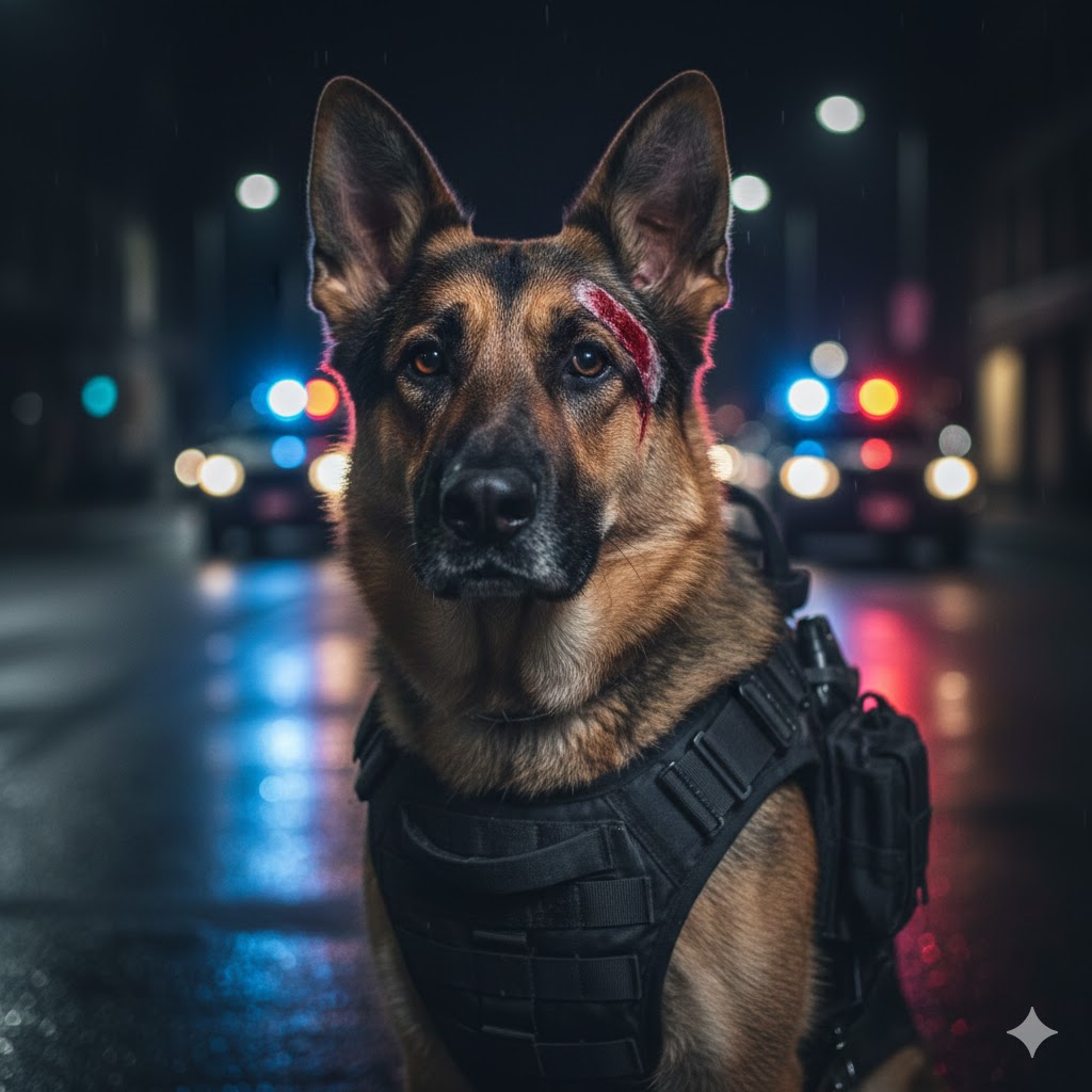 «¡HÉROE DE CUATRO PATAS! ???? El agente ‘Vico’ arriesgó su vida para salvar a una familia; el agresor terminó baleado»