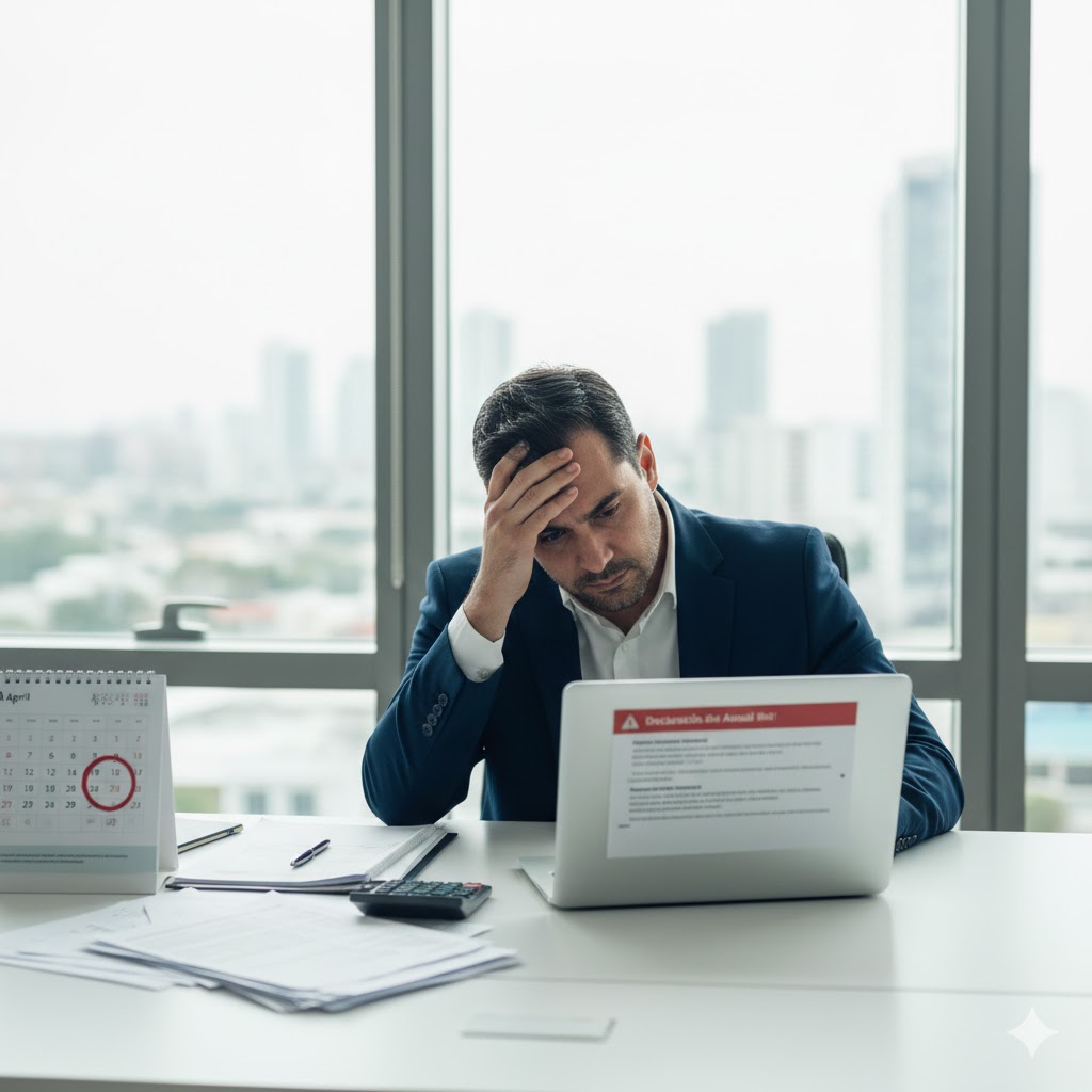 ¿Qué pasa si no presentas tu Declaración Anual en 2026? Multas, recargos y bloqueos reales