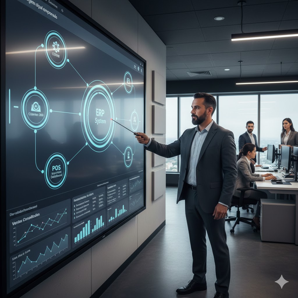 Integración ERP + CRM + POS 2026: Cómo unificar tu negocio y eliminar la duplicación de datos