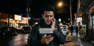 Fraudes en México 2026: cómo operan y cuánto dinero puedes perder realmente fraudes en México 2026 persona revisando cuenta bancaria con dinero robado en celular