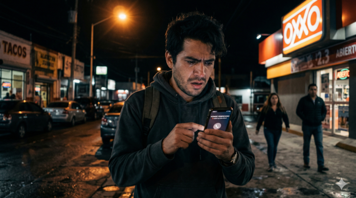 estafas en México 2026 persona recibiendo llamada fraudulenta en celular