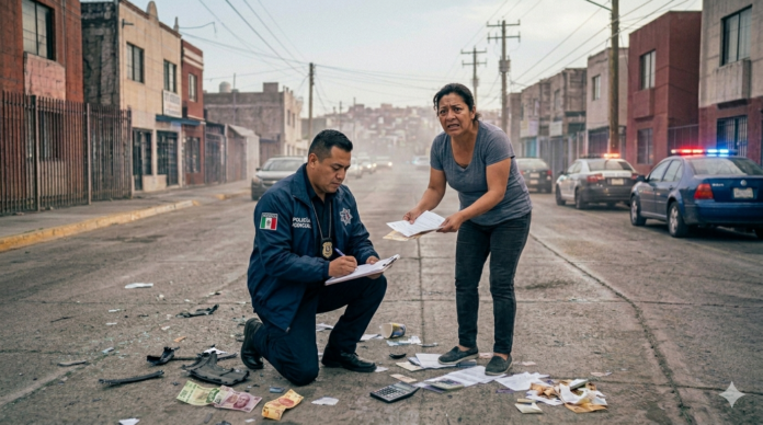 embargo por accidente en México 2026 con persona recibiendo notificación legal y preocupación financiera