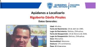 Fiscalía emite ficha de búsqueda por desaparición de Roberto Dávila en Delicias
