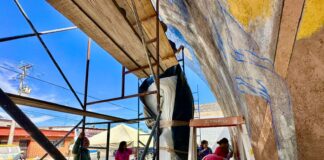 Inician restauración de mural histórico en Meoqui