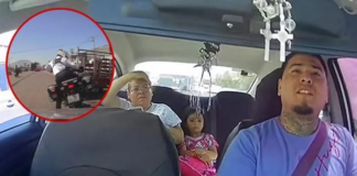 Héroe al volante: el instante en que salvó a un bebé