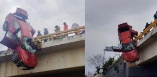 ¡¡Momento de terror!!: familia queda al filo del vacío y termina en tragedia