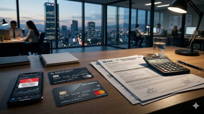 discrepancia fiscal SAT tarjetas de crédito en México con tarjetas bancarias sobre documentos fiscales