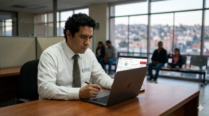 depósitos en efectivo SAT 2026 persona depositando dinero en banco México