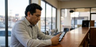 No emitir facturas en 2026: multas del SAT, cómo te detectan y consecuencias reales comerciante mexicano preocupado revisando cuenta bancaria por multas del SAT por no emitir facturas 2026