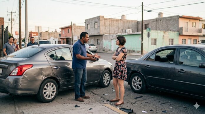 quién paga en un choque en México 2026 conductores discutiendo tras accidente leve