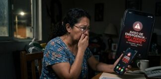 Fraude con IA en México: clonan voces de bancos para robar cuentas en 2026 fraude IA bancos México 2026 mujer recibiendo llamada sospechosa en su teléfono móvil.