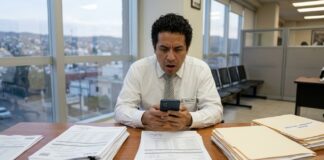 Embargos del SAT en 2026: cuándo pueden quitarte dinero de tu cuenta bancaria embargos SAT 2026 cuenta bancaria México persona preocupada revisando saldo