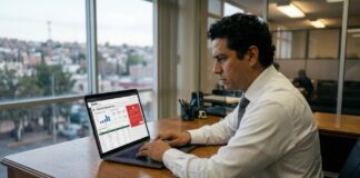 Discrepancia fiscal SAT 2026: qué es, multas reales y cómo evitar problemas graves discrepancia fiscal SAT 2026 persona revisando notificación del SAT en laptop en México