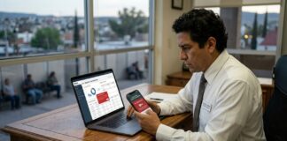 SAT puede congelar cuentas 2026: cuándo pasa, por qué sucede y cómo evitarlo SAT puede congelar cuentas 2026 persona viendo cuenta bancaria bloqueada en celular en México