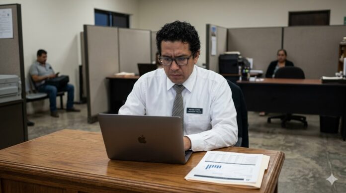 multa SAT auditoría fiscal 2026 contador revisando documentos contables