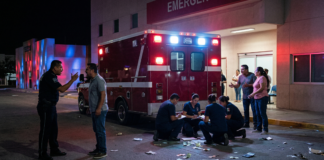 Cuánto cuesta una ambulancia privada en México en 2026 y cuándo puede arruinarte el gasto Ambulancia privada frente al área de urgencias de un hospital en México durante una emergencia nocturna.