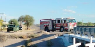 Localizan cuerpo flotando en el Canal Principal de Conchos; activan operativo con drones para su recuperación