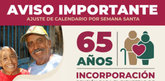 El 18 de abril inicia incorporación a pensión para el bienestar de las personas adultas mayores